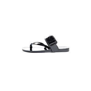 Veronica Beard Sandals Black Slide Jelly Salva Flats Womens Size 7
